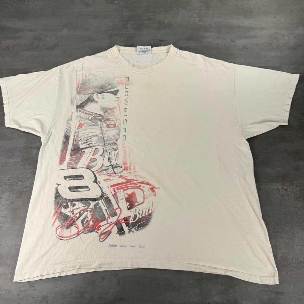Vintage Dale Earnhardt Jr Chase Authentics T-Shirt L Budweiser NASCAR Paper Thin